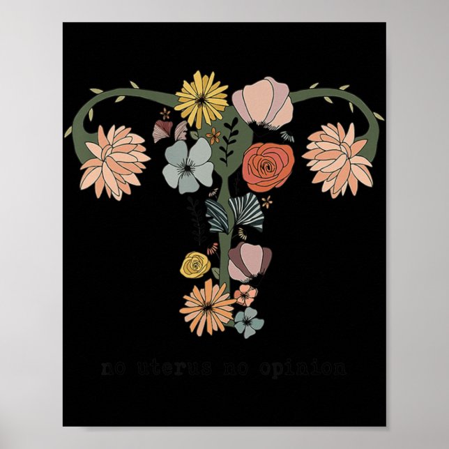 Affiche No Uterus No Opinion Feminist Pro Choice Women's R (Devant)