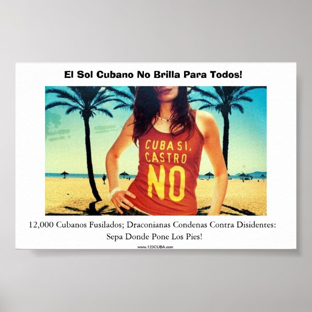 Affiche No Viajes a Cuba ! (Devant)