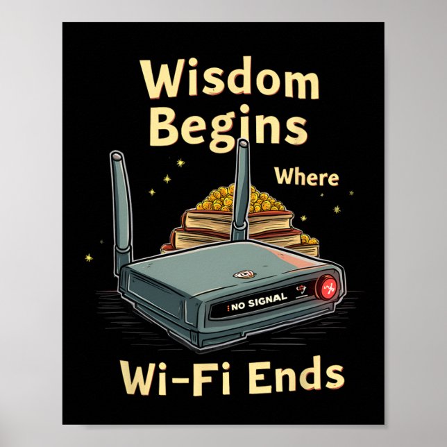 Affiche No Wifi Read Books Instead - Funny Back To School  (Devant)