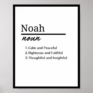 Affiche Noah, Garçon Nom Personnalisé Définition