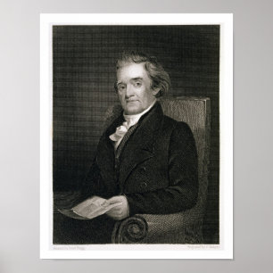 Affiche Noah Webster (1758-1843) gravé par Frederick W.