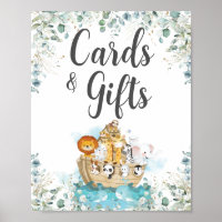 Noah's Ark Greenery Anniversaire Baptême Cartes & 