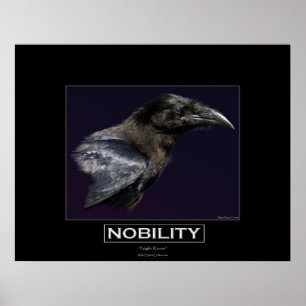 Affiche NOBILITÉ Motivationnel Raven Portait