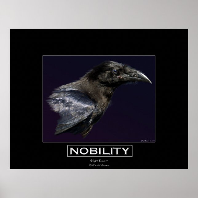 Affiche NOBILITÉ Motivationnel Raven Portait (Devant)