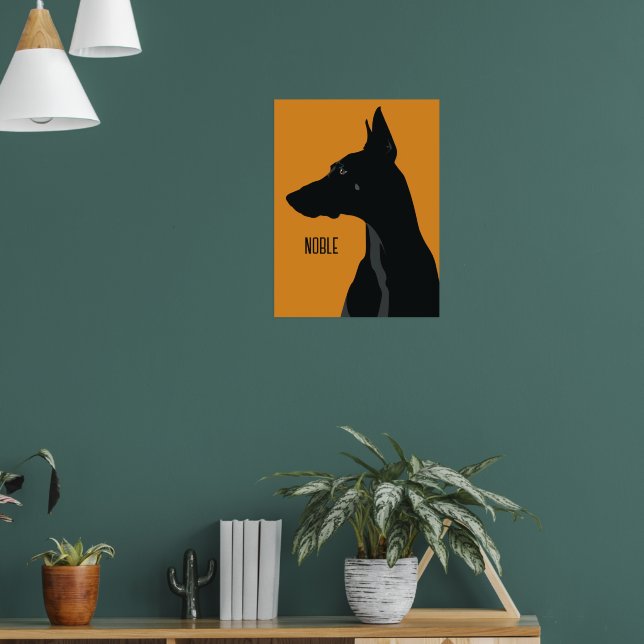 Affiche Noble noir Doberman (Salon 1)