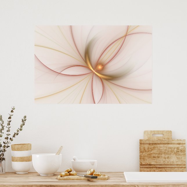 Affiche Nobly Copper And Gold Abstract Modern Fractal Art (Cuisine)