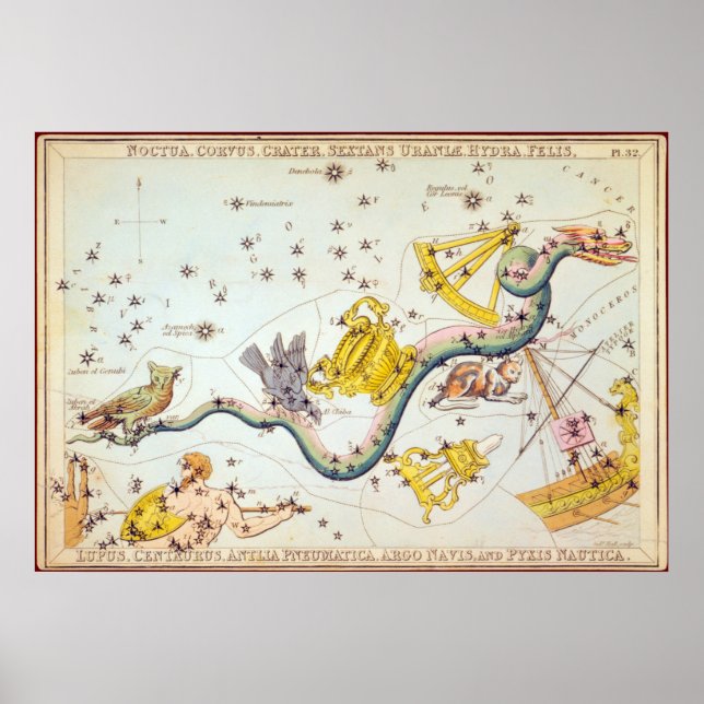 Affiche Noctua, Corvus, Cratère, etc. (Devant)