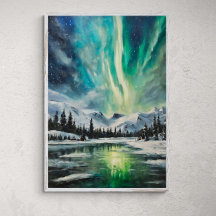 Nocturne arctique : Paysage hivernal et Lèbe nordi