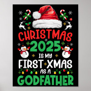 Affiche Noël 2025 Est Mon Premier Noël En Tant Que Godfath