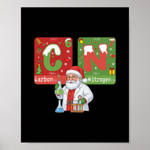 Affiche Noël 67 Mème Science Chimie Humour Périodique