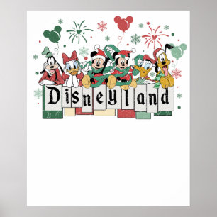 Affiche Noël à Disneyland