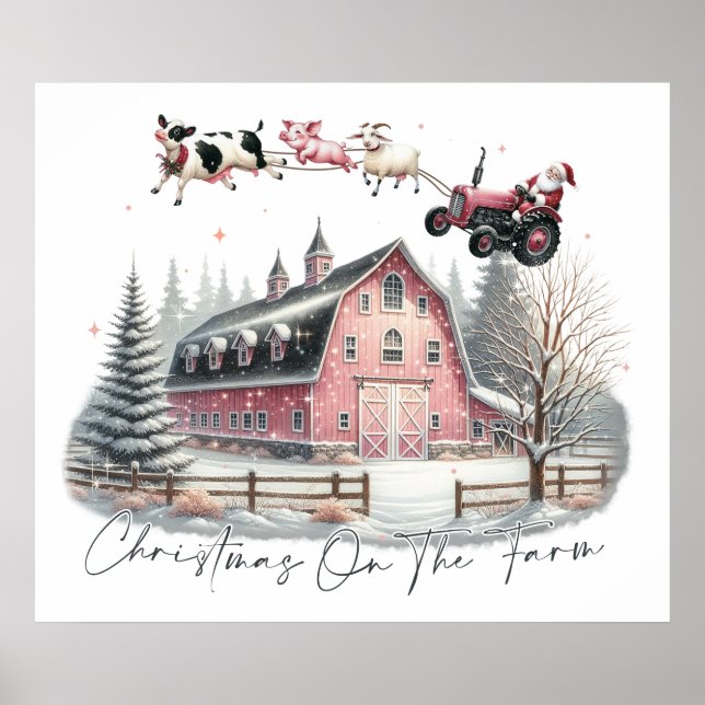 Affiche Noël à la ferme, Joyeux Noël (Devant)