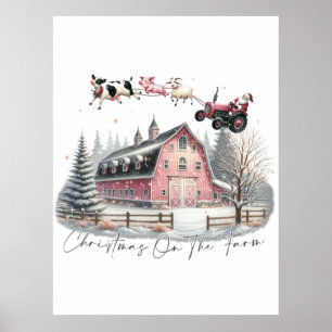Affiche Noël à la ferme, Joyeux Noël