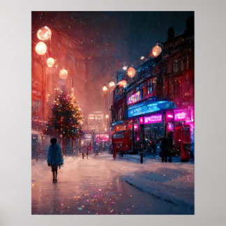 Affiche Noël à Londres
