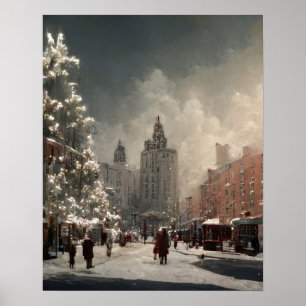 Affiche Noël à New York