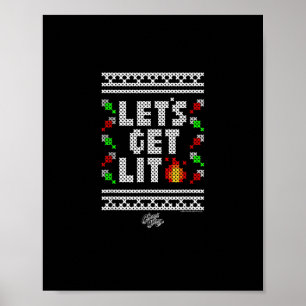 Affiche Noël amusant - Laissons-nous s'éclairer