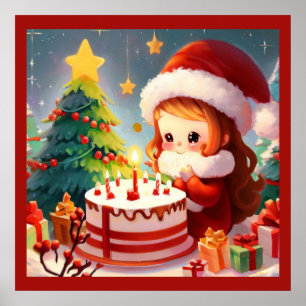 Affiche Noël Anniversaire 1