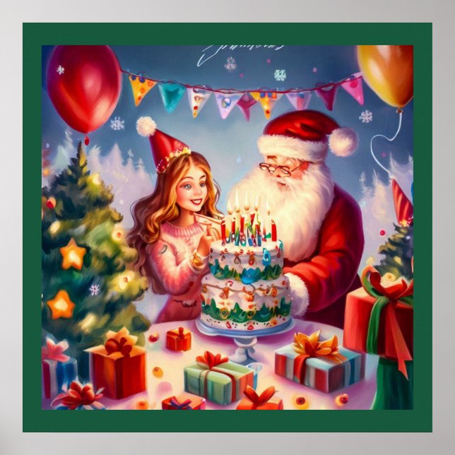 Affiche Noël Anniversaire 8 (Devant)