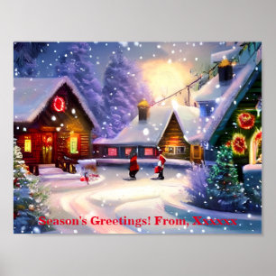 Affiche Noël arrive...