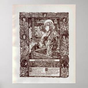 Affiche Noël Art Nouveau de la Nativité (1898)