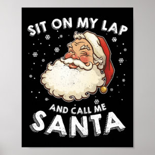 Affiche Noël Asseyez-Vous Sur Mes genoux Et Appelez-Moi Na