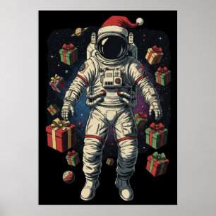 Affiche Noël Astronaute de Noël
