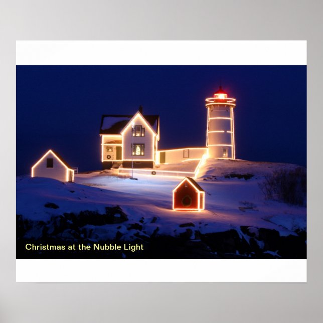 Affiche Noël au Nubble Light (Devant)