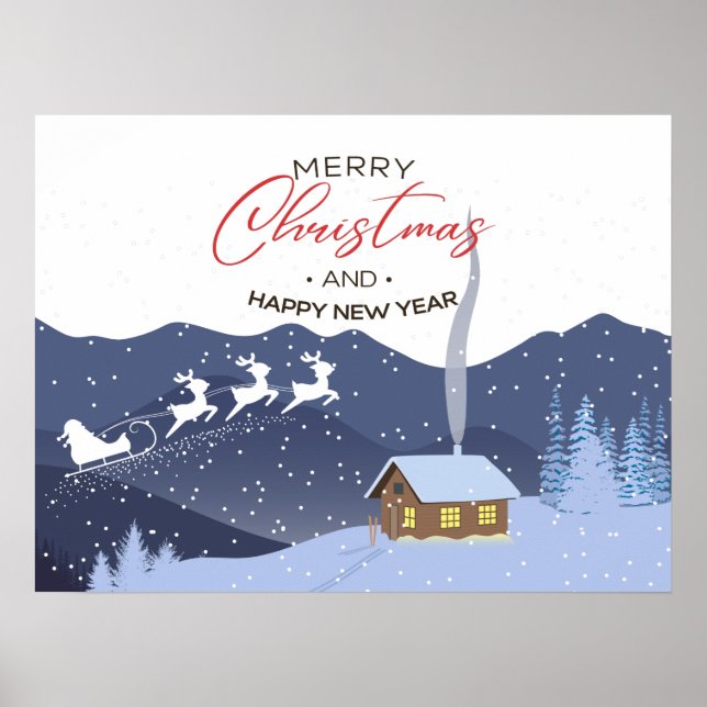 Affiche Noël | Bonne année | PÈRE NOËL (Devant)