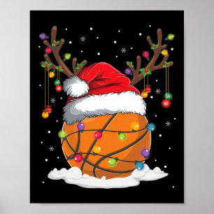 Affiche Noël Byskbyll Reindeer Fun Santa Hat Xmas K