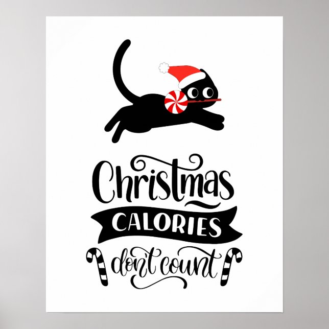 Affiche Noël Calories ne compte pas vacances (Devant)