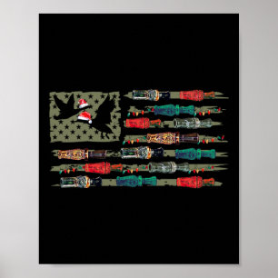Affiche Noël Canard d'appel Drapeau Noël Mallard Canard de