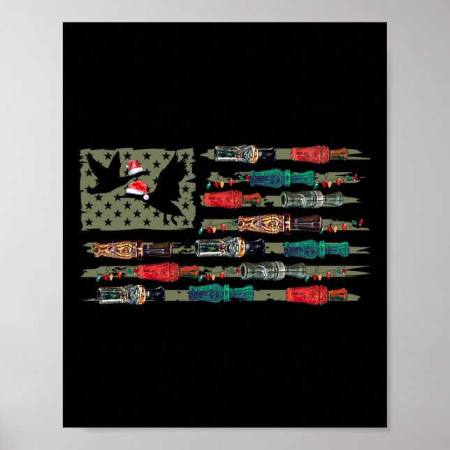 Affiche Noël Canard d'appel Drapeau Noël Mallard Canard de (Devant)