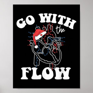 Affiche Noël Cardiac Infirmière Coeur Anatomie Cvicu Cv Ic