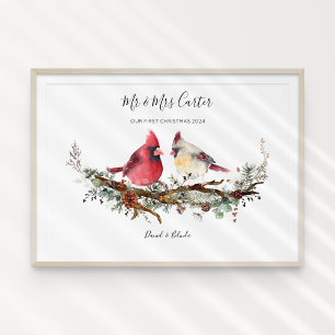 Affiche Noël Cardinal Couple