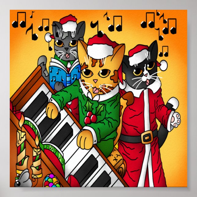 Affiche Noël Carol Cats (Devant)