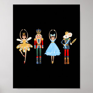 Affiche Noël Casse-Noisette Ballet Cute Noël Cadeaux de No
