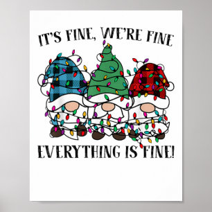 Affiche Noël C'est Bien Nous Allons Bien Tout Va Bien