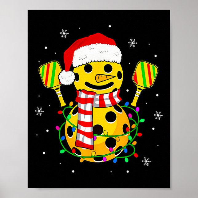 Affiche Noël Chapeau Snowman Cadeaux Pour Noël Funny Pickl (Devant)