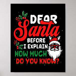 Affiche Noël Cher Père Noël Je Peux Expliquer Combien Font