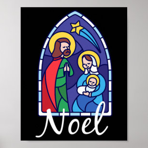 Affiche Noel - Christmas Advent Nativité Scène North Star