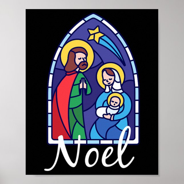 Affiche Noel - Christmas Advent Nativité Scène North Star (Devant)