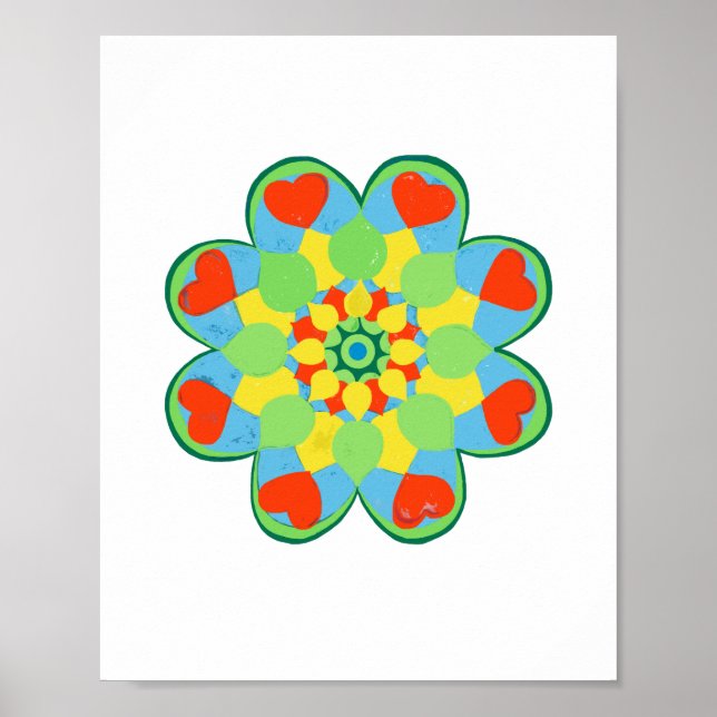 Affiche Noël Coeur Mandala (Devant)
