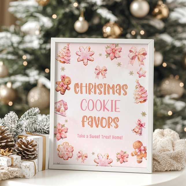 Affiche Noël Cookie Faveurs fête d'anniversaire (Créateur téléchargé)