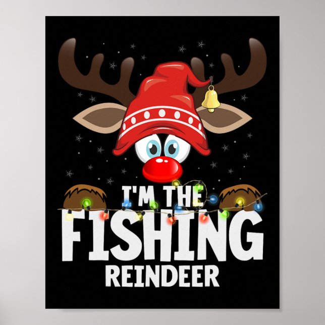 Affiche Noël Correspondance Je Suis Le Renne De Pêche  (Devant)