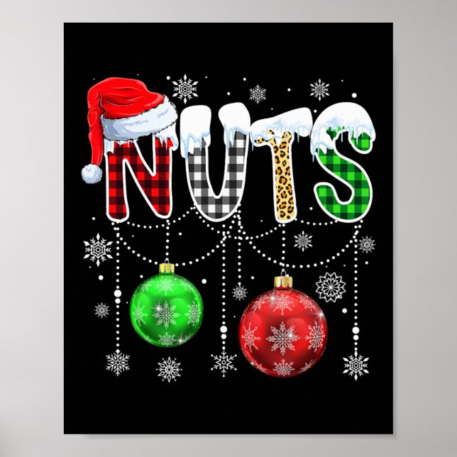 Affiche Noël Correspondant Couple Famille Châtaignes 2 (Devant)