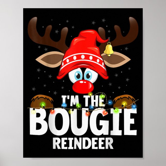 Affiche Noël Correspondant Je Suis Le Renne Bougie  (Devant)