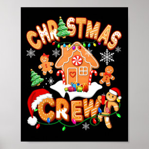 Affiche Noël Crew Cookhouse Gingerbread Famille Xma
