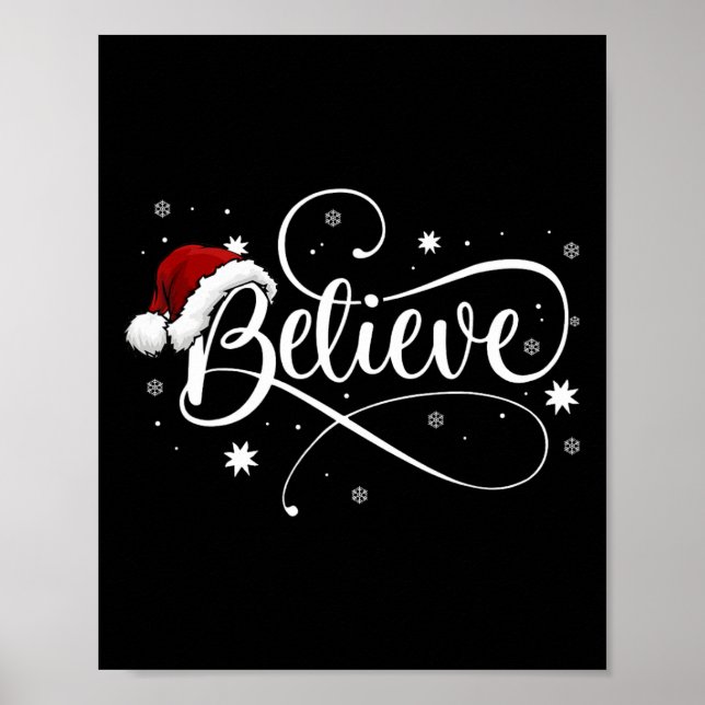 Affiche Noël - Croire le Père Noël Croire Noël (Devant)