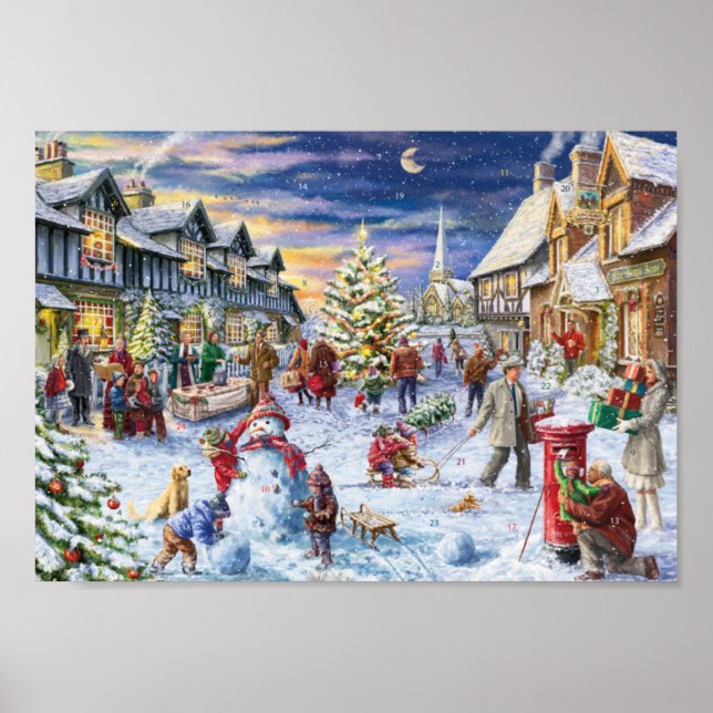 Affiche noël dans le village (Devant)
