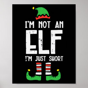 Affiche Noël Dans Pas Elf Juste Courte Fantaisie Xmas Femm